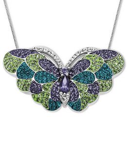 Kaleidoscope Sterling Silver Necklace, Green, Purple, and Teal