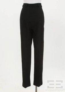 Marina Rinaldi Black Wool Straight Leg Trouser Pants Size 21