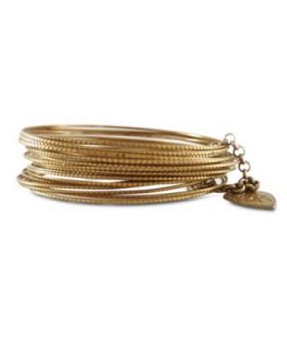 Jessica Simpson Bracelet Set, Gold Tone Crystal Bangles   Fashion