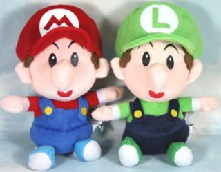 Lot 2 Mario Bros Mario Luigi BB 8Plush Toy Cute