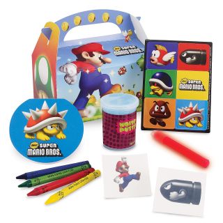 Super Mario Bros Party Favor Box Kit Birthday Nintendo