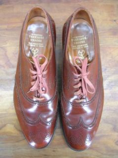 Brooks Brothers Peal Co Brown Oxford Wingtip Shoes 10 Made England