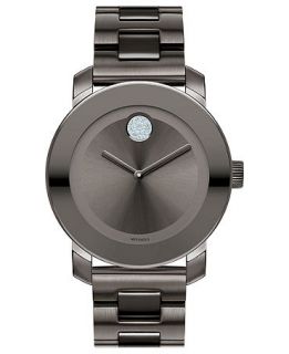 Movado Watch, Swiss Bold Medium Gray Ion Plated Stainless Steel