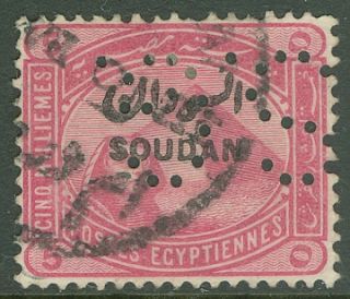 sudan 1900 stanley gibbons # o1 used inverted sg holes
