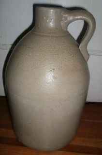 Vtg Stoneware 1 Gallon Jar Pottery Whiskey Pitcher Antique Marked M