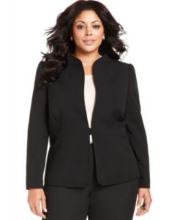 Tahari by ASL Plus Size Suit, Houndstooth Jacket & Solid Pants