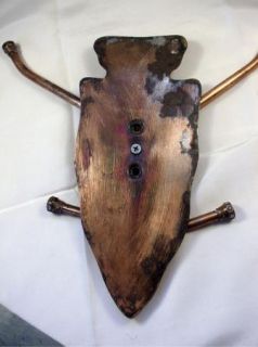 Old Folk Art Hand Fabricated Arrowhead Hat Coat Rack