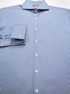 Thomas Pink Slim Fit London Stripe French Cuffs Shirt 15 1 2 34 35
