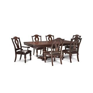 Montecristo Dining Room Furniture, 7 Piece Set (Dining Table, 4 Side