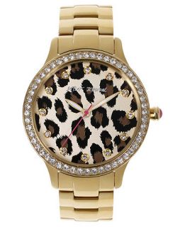 Betsey Johnson Watch, Womens Gold Tone Stainless Steel Bracelet 40mm