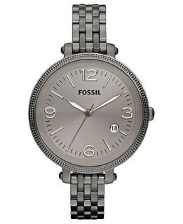 Fossil Watch, Womens Heather Smoke Tone Stainless Steel Bracelet 42mm