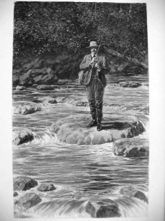1904 Salmon Steelhead Trout Fly Fishing Dean Sage Bamboo Rod Reel HB