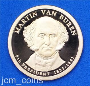 2008 s Martin Van Buren Proof Golden Dollar Deep Cameo