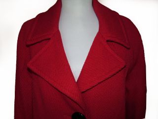 Marvin Richards NY Size 8 Womens Wool Red Winter Coat