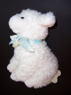 Plush Musical Baby Gund Lamb Sheep Soft Stuffed Wind Up Toy Ribbon