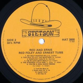 Red Foley and Ernest Tubb Red and Ernie LP NM NM
