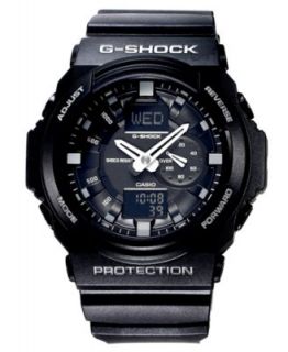Shock Watch, Mens Analog Digital Black Resin Strap 52x46mm AWGM100B