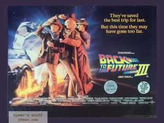 Back to The Future 3 Orig Quad Movie Poster SF