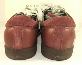 Marc Jacobs Mens M1930 Suede Leather Sneakers Shoes Burgundy Wine 11