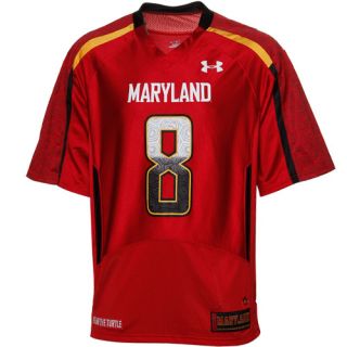 Under Armour Maryland Terrapins 8 Replica Football Jersey Red