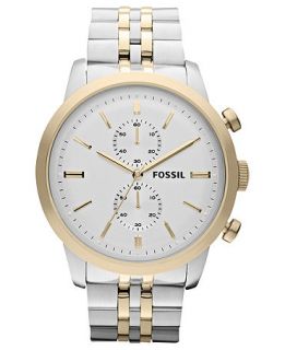 Fossil Watch, Mens Chronograph Townsman Two Tone Stainless Steel