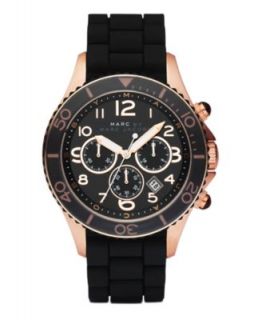 Marc by Marc Jacobs Watch, Mens Chronograph Black Silicone Bracelet