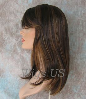 Sexy Long Bangs Skin Part Shoulder Length Womens Wigs Color Choice