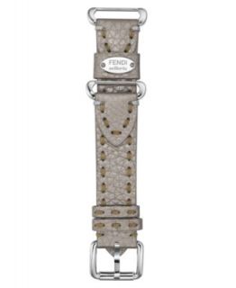 Fendi Watch Strap, Womens Selleria Silver Teju Lizard Leather