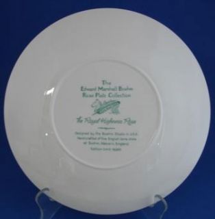Edward Marshall Boehm Royal Highness Rose Plate Ltd Ed
