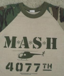 Vintage 80s 1981 Mash TV Show 4077th Jersey Camo Thin T Shirt Sz M