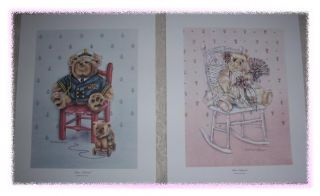 teddy bear nursery prints by martha smith hayes 1987