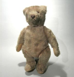Very RARE 1930 8” Antique Steiff Beige Mohair Wide Hips Teddy Bear