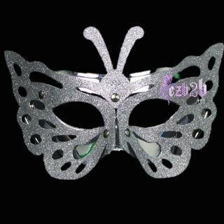 White Silver Butterfly Laser Cut Mardi Gras Masquerade Mask