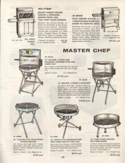 1966 Master Chef Charcoal Grill Vintage Print Ad