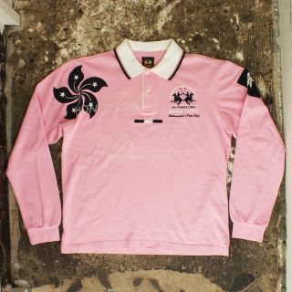 New La Martina Pink Hong Kong Long Sleeve Polo T Shirt Genuine RRP