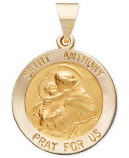 14k Gold Necklace, Saint Christopher Medal Pendant   Necklaces