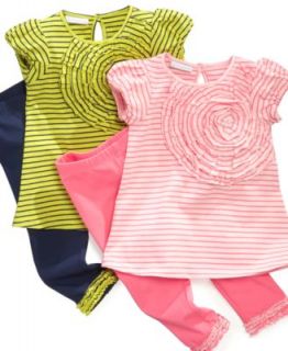 First Impressions Baby Set, Baby Girls Rosette Tunic and Leggings Set