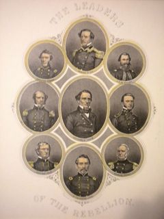 Confederate Generals Leaders Lee Stuart Jackson Matt