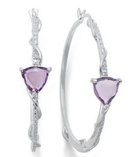 Victoria Townsend Sterling Silver Earrings, Amethyst (5 ct. t.w.) and