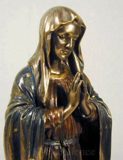Virgin Mary Praying Statue Sculpture Bronze 12 New