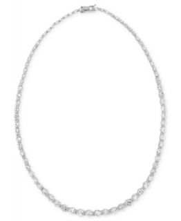 Silver Necklace, Cubic Zirconia Triple Drop Pendant (24 3/8 ct. t.w