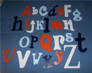 Complete Alphabet Set Various Fonts Sizes Painted Wooden Wall Letters