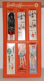 1963 Mattel Barbie and Ken Doll Counter Pop Display