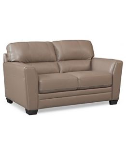 Kyle Leather Seating with Vinyl Sides & Back Loveseat, 63W x 36D x