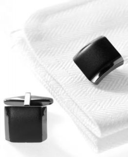 Kenneth Cole Reaction Black & Silver Cufflinks   Mens Belts, Wallets