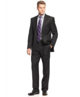 Jones New York Suit, 24/7 Black Solid Herringbone