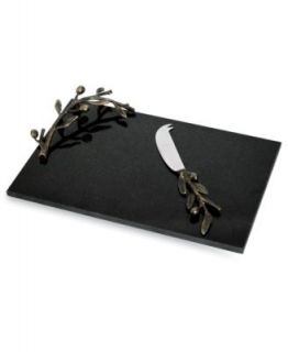 Michael Aram Serveware, Olive Branch Gold Cheese Board with Knife