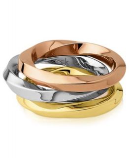 ck Calvin Klein Ring, Two Tone Stainless Steel Linked Ring   Fashion
