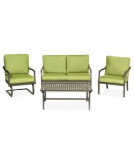 Madison Outdoor Patio Furniture, 4 Piece Seating Set (1 Loveseat, 1