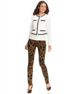 MICHAEL Michael Kors Petite Jeans, Skinny Leopard   Womens Petite